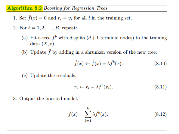 Boosting on Regression Trees
