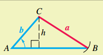 Oblique Triangle with Acute angle