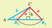 Oblique Triangle with Acute angle