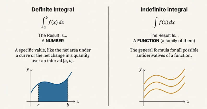 Definite vs Indefinite Integral